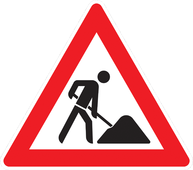 Verkehrszeichen Gefahrenzeichen Vorsicht Baustelle