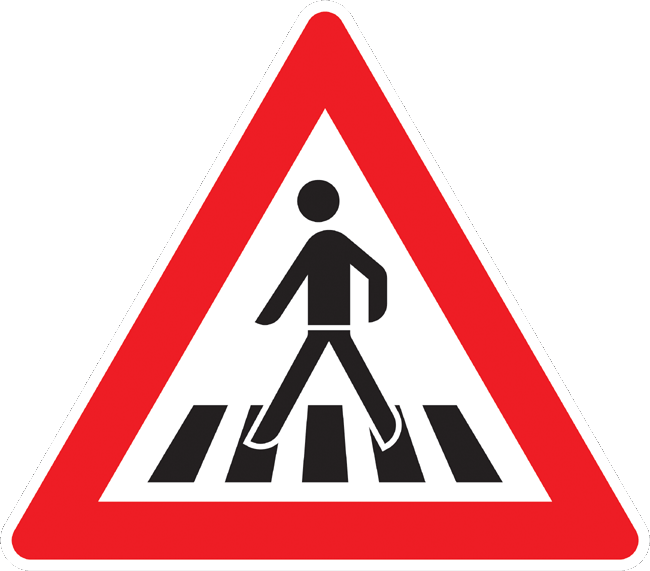 Verkehrszeichen Gefahrenzeichen Fußgängerüberweg