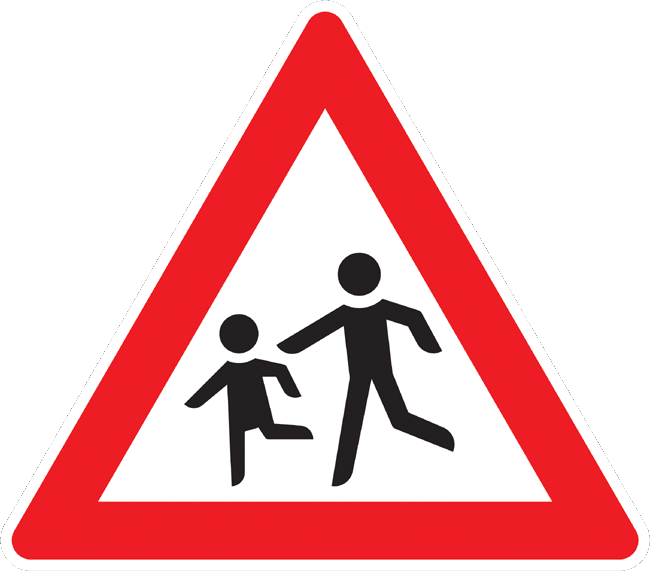 Verkehrszeichen Gefahrenzeichen Kinder