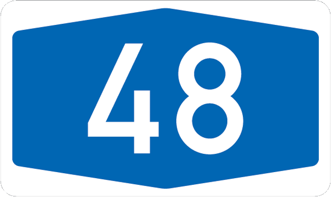 Verkehrszeichen Richtzeichen Autobahn Nummernschild