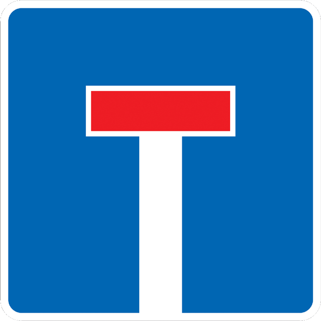 Verkehrszeichen Richtzeichen Sackgasse
