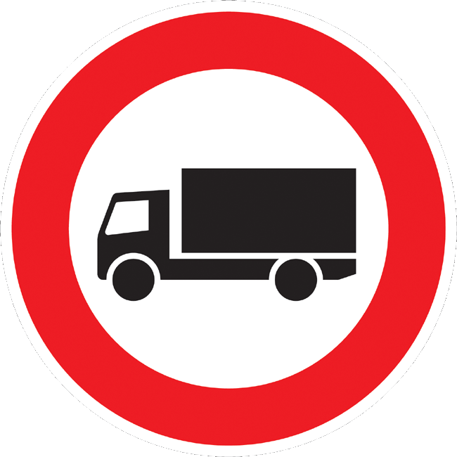 Verkehrszeichen Vorschriftzeichen Verbot für LKW