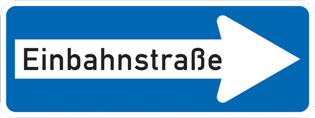 Verkehrszeichen Vorschriftzeichen Einbahnstraße