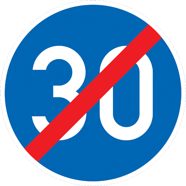 Verkehrszeichen Vorschriftzeichen Ende vorgeschriebene Mindestgeschwindigkeit