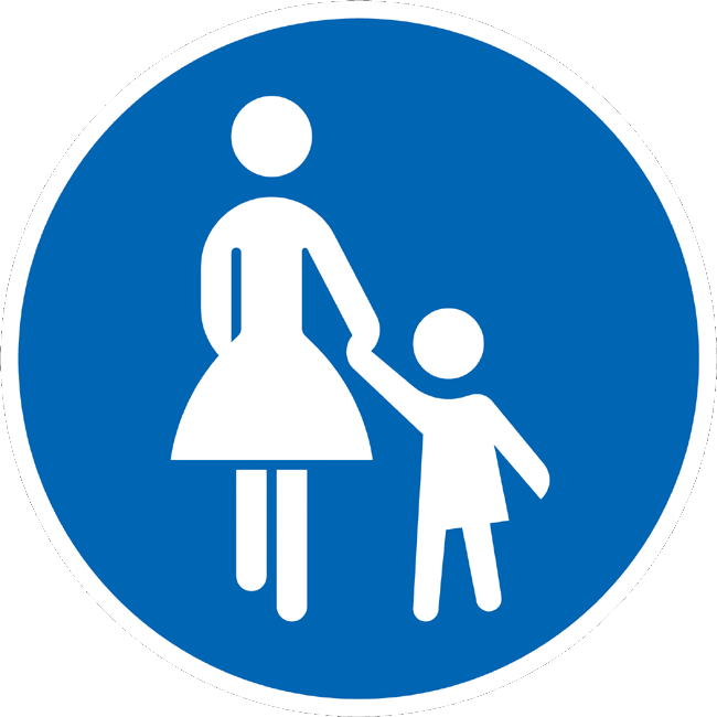 Verkehrszeichen Vorschriftzeichen Fußgänger
