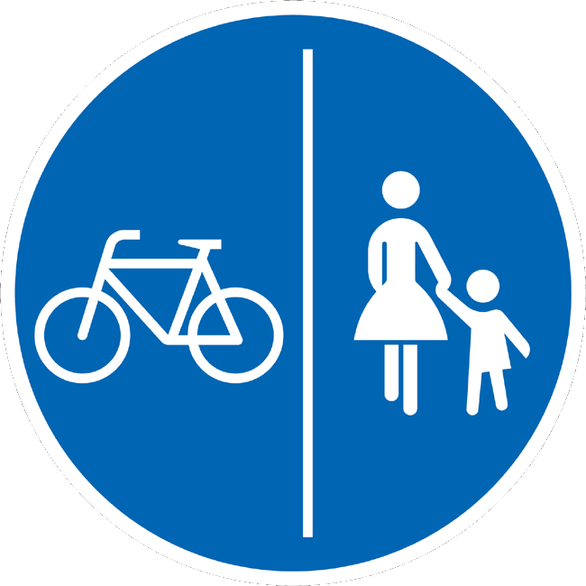 Verkehrszeichen Vorschriftzeichen Getrennter Gehweg Radweg