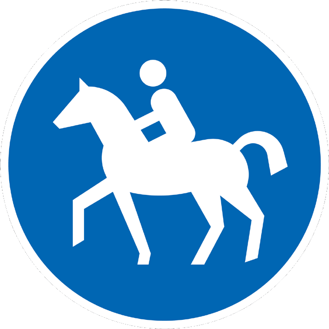 Verkehrszeichen Vorschriftzeichen Reiter