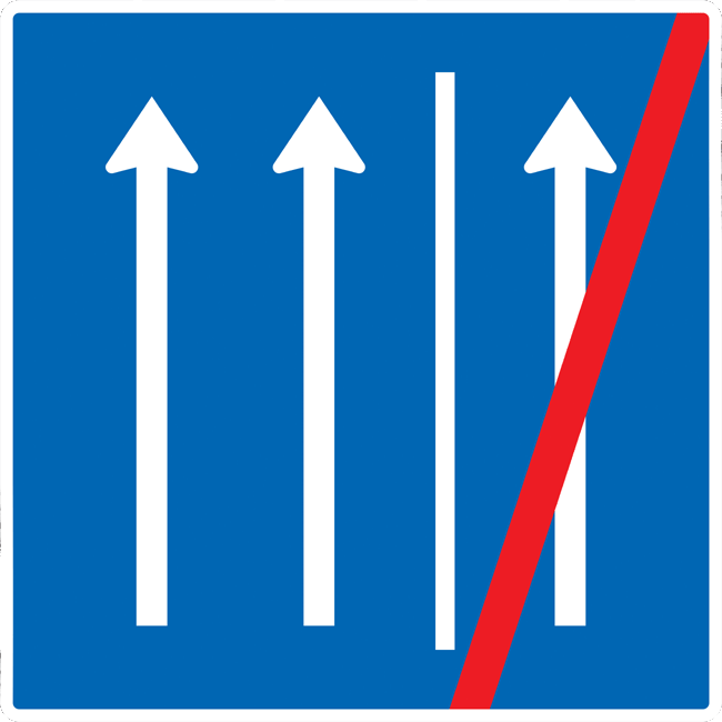 Verkehrszeichen Vorschriftzeichen Seitenstreifen nicht mehr befahren
