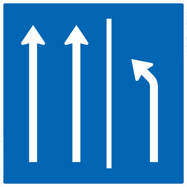 Verkehrszeichen Vorschriftzeichen Seitenstreifen räumen