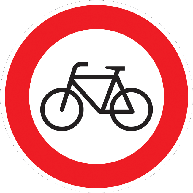 Verkehrszeichen Vorschriftzeichen Verbot für Radfahrer